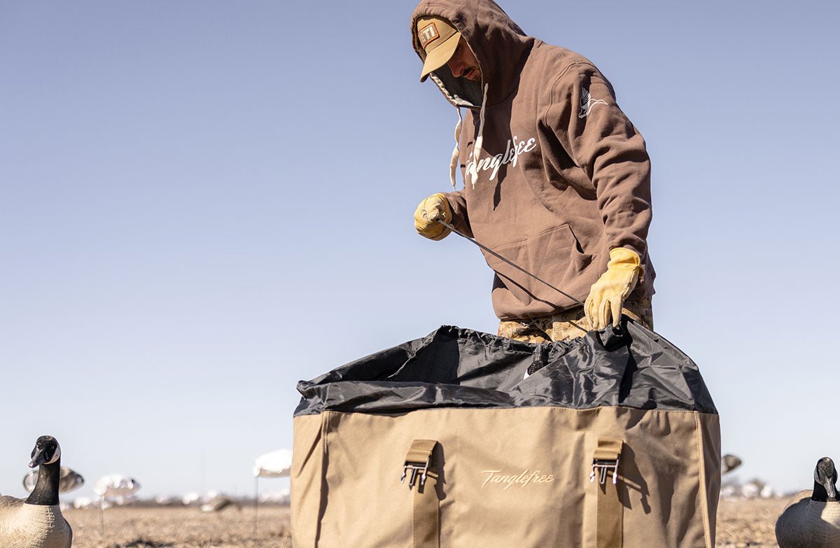 Six Slot Full Body Goose Bag with Nylon Top - Dirt - Image 3