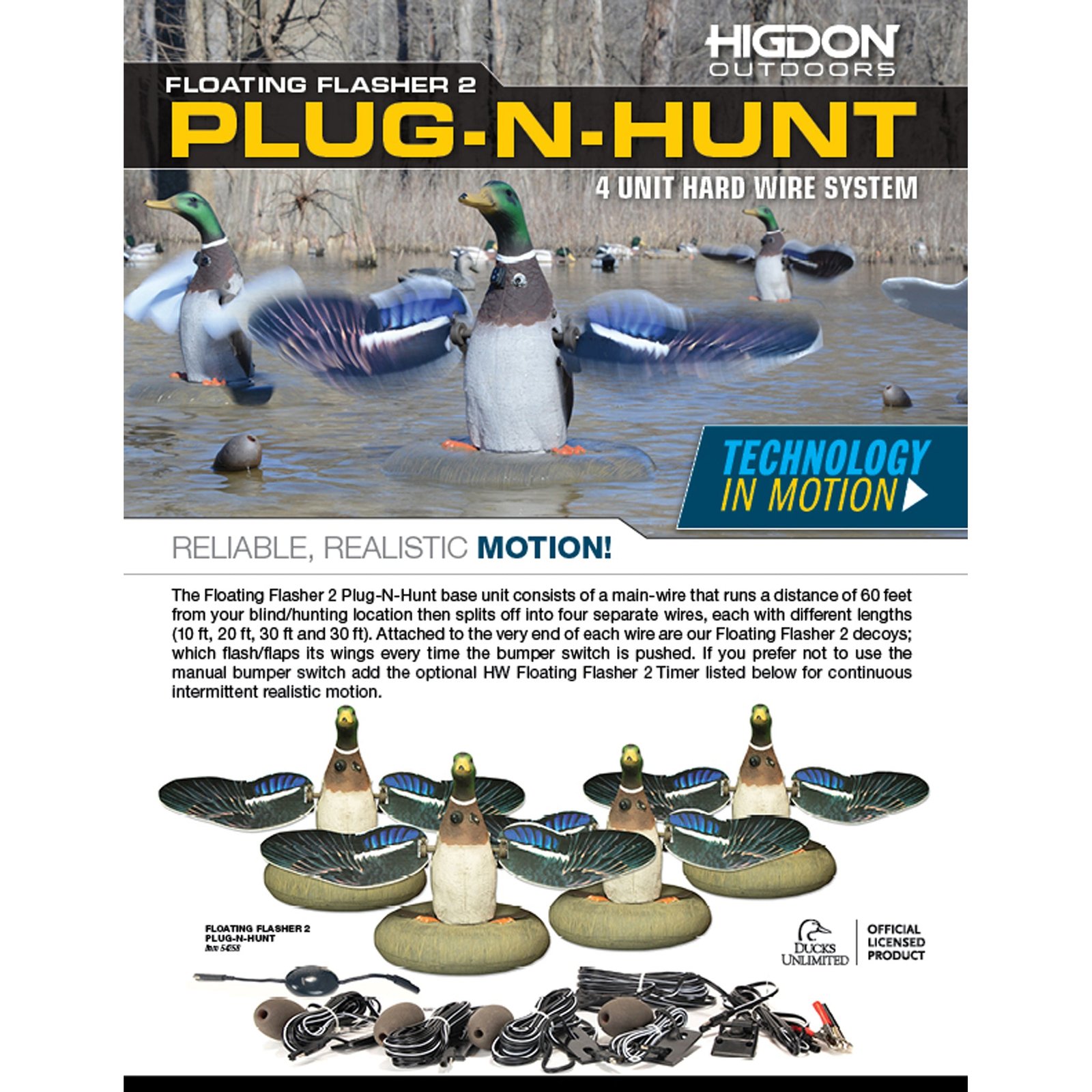Floating Flasher2, Plug N Hunt, 4 Unit Hard Wire System - Image 3