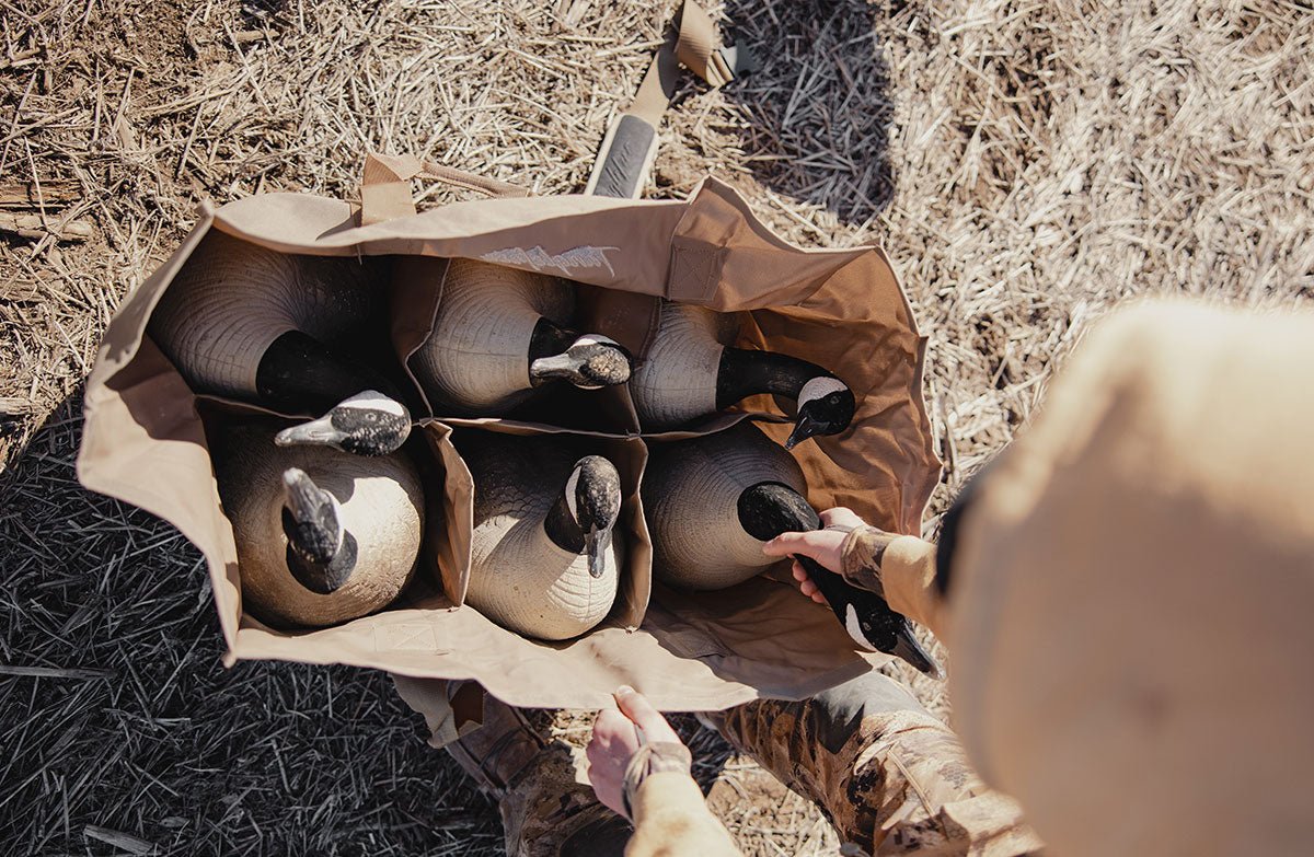 Six Slot Open Top Full Body Goose Decoy Bag - Dirt - Image 6